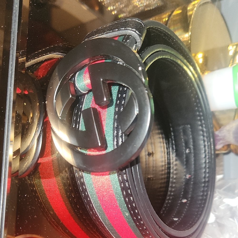 Stylish GUCCI Black and Red Men's Belt
